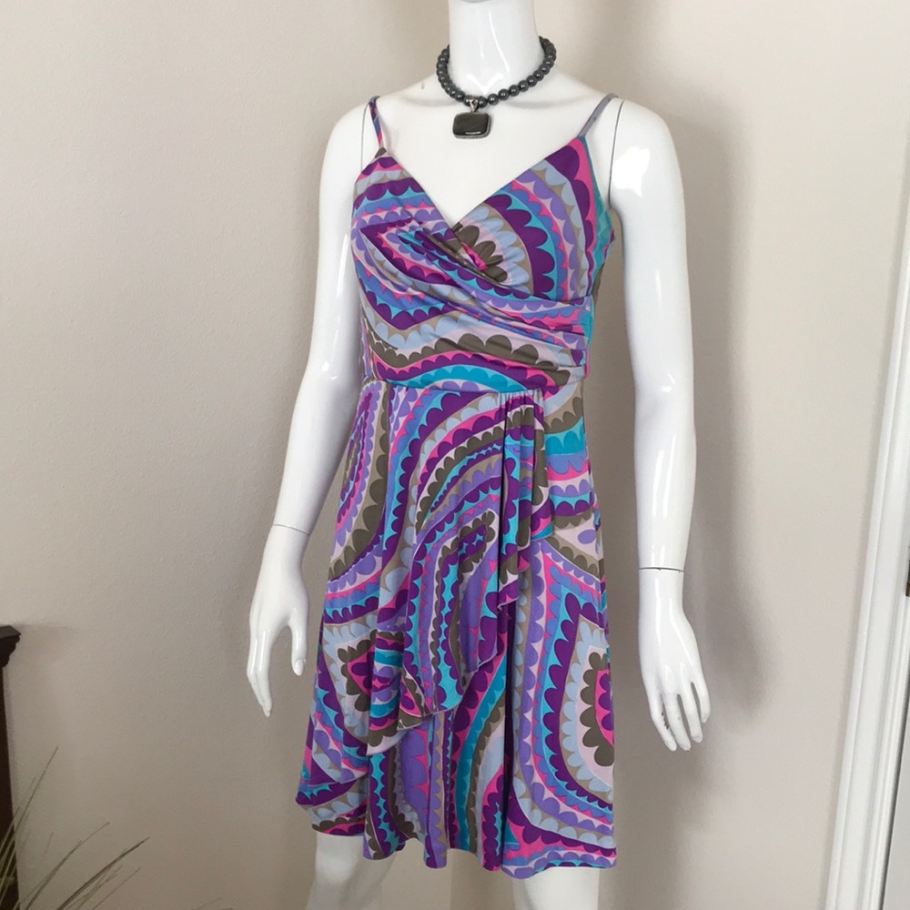 Colorful Trina Turk Silk Sun Dress Size 4
